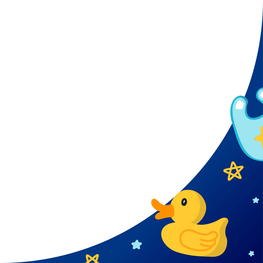 Whimsical Yellow Duck with Sketched Elements on Transparent Background