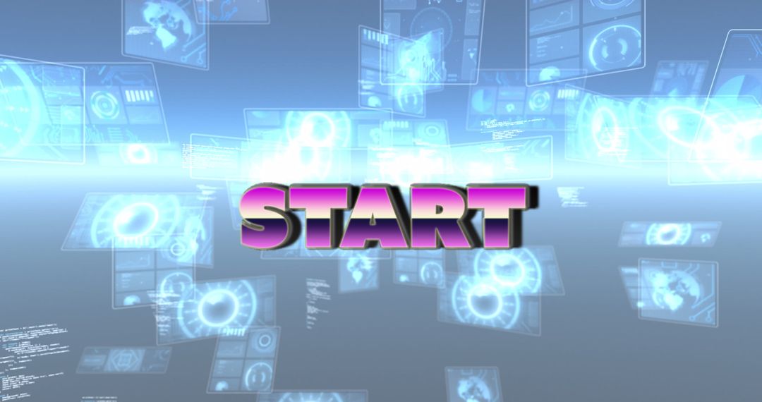 Digital Start: Futuristic Data Visualization Interface