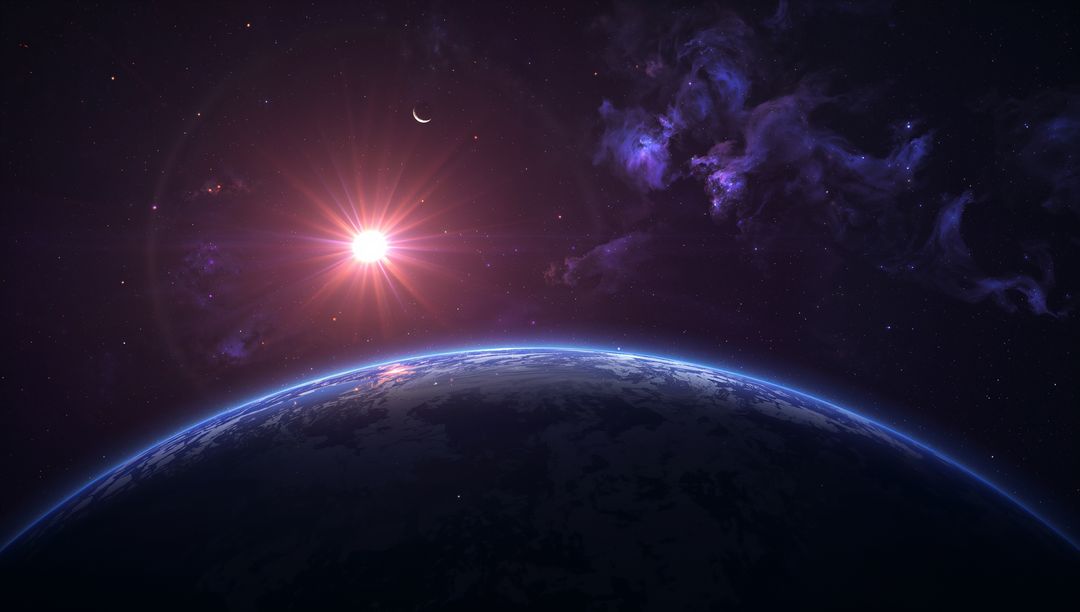 Cosmic Horizon Illuminated by Star and Nebula