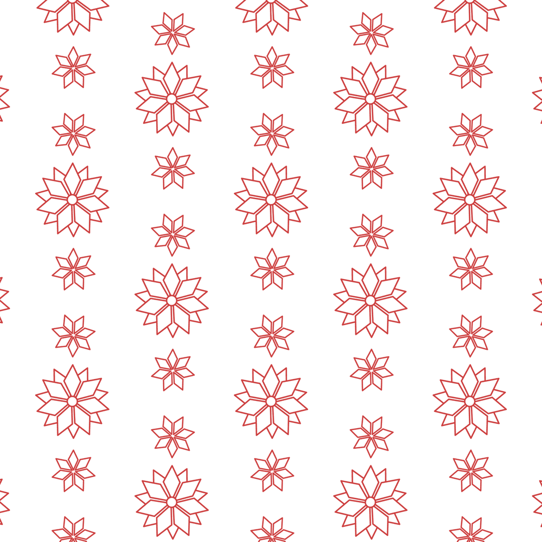 Red floral pattern seamless on transparent background vector design
