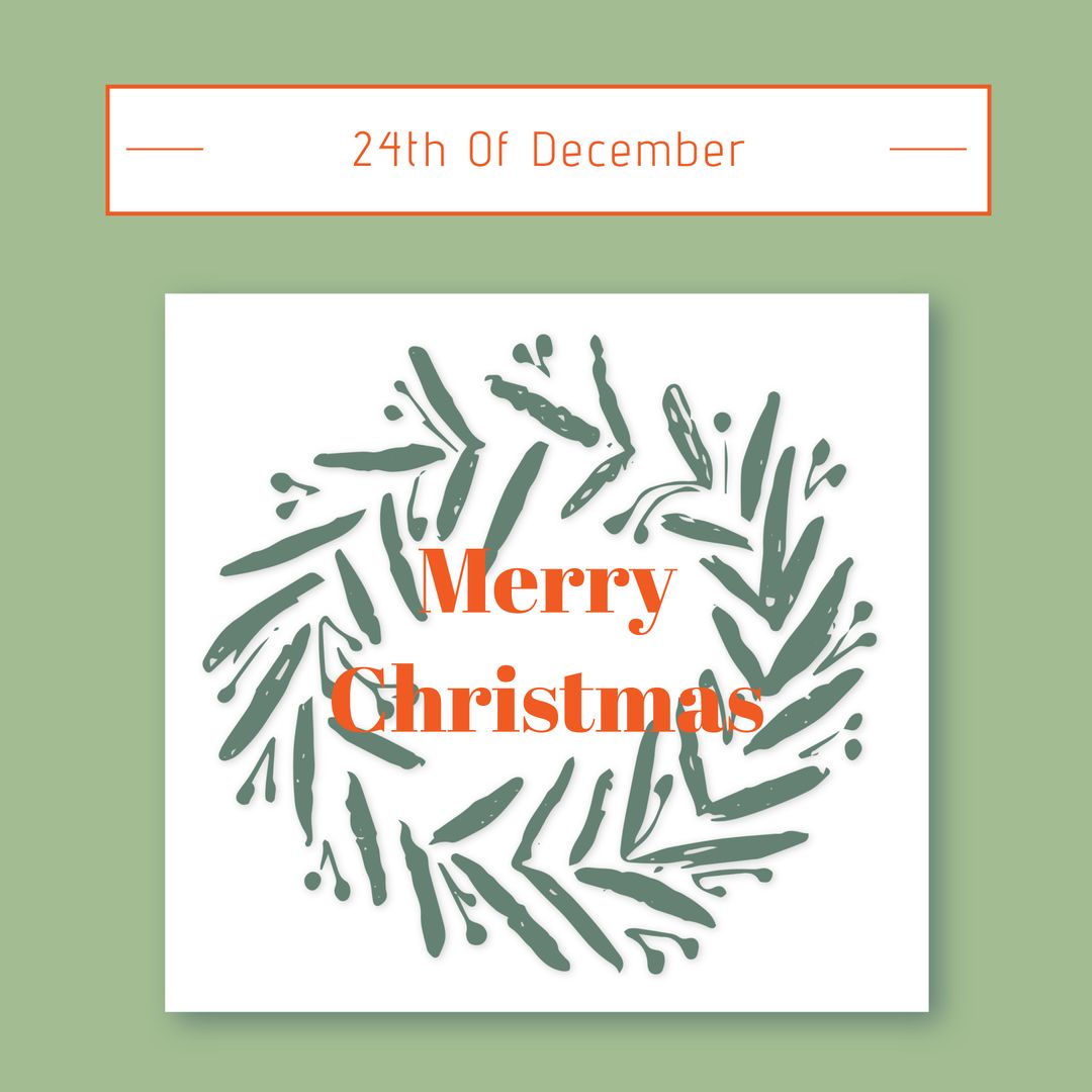 Merry Christmas Holiday Greeting with Abstract Patterns