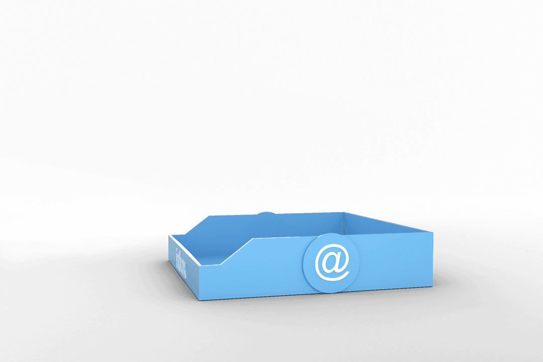 Digital Blue Mailbox Illustrating Transparent Modern Communication