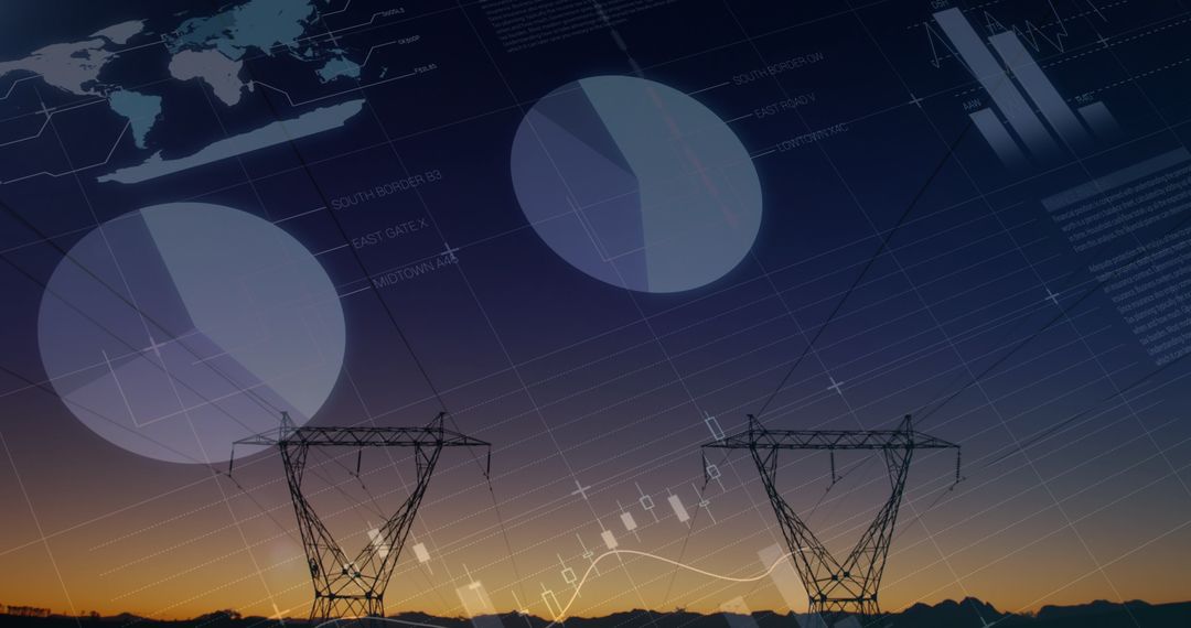 Electric Power Industry and Data Analysis Concept Overlapping Graphs