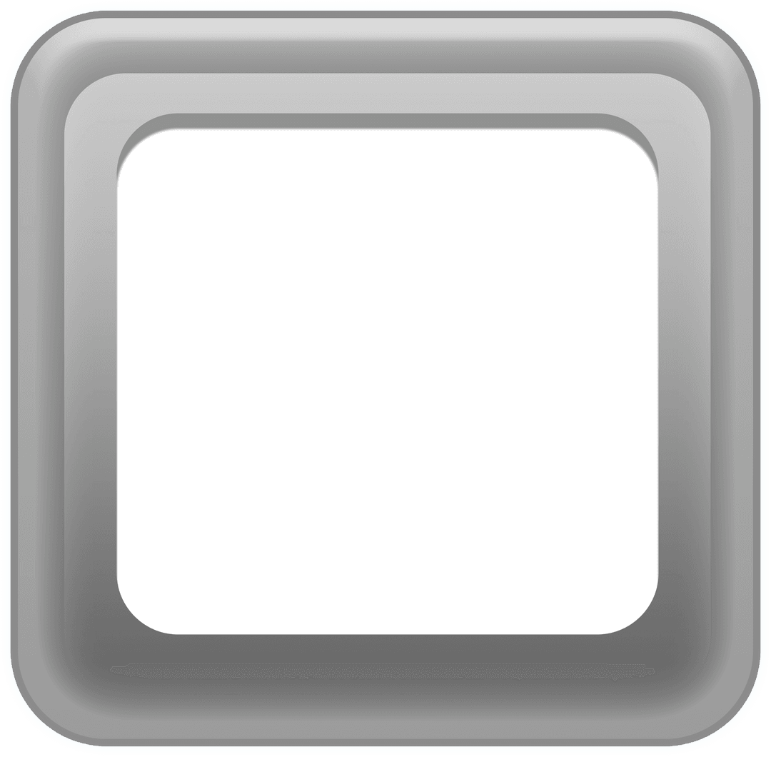 Transparent Metallic Square Button Icon Template