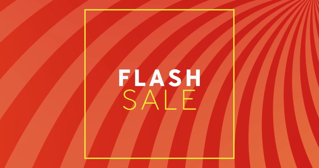 Bold Flash Sale Banner with Dynamic Striped Background