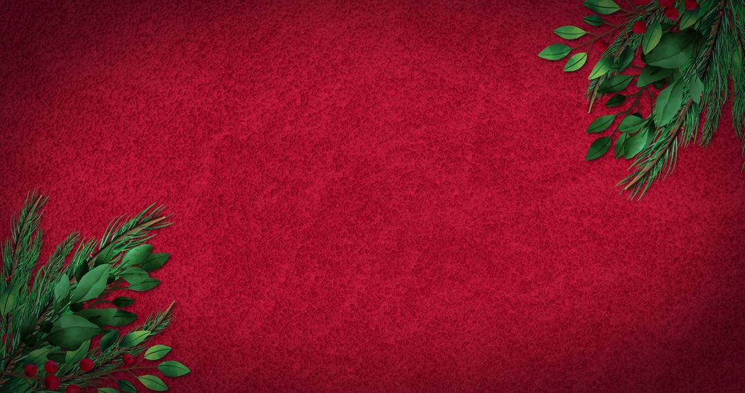 Festive Christmas Background With Bauble and Fir Tree Branches