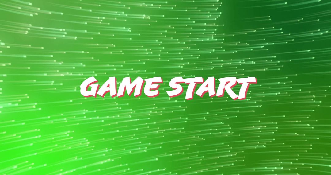 Futuristic Game Start Screen with Dynamic Particle Motion
