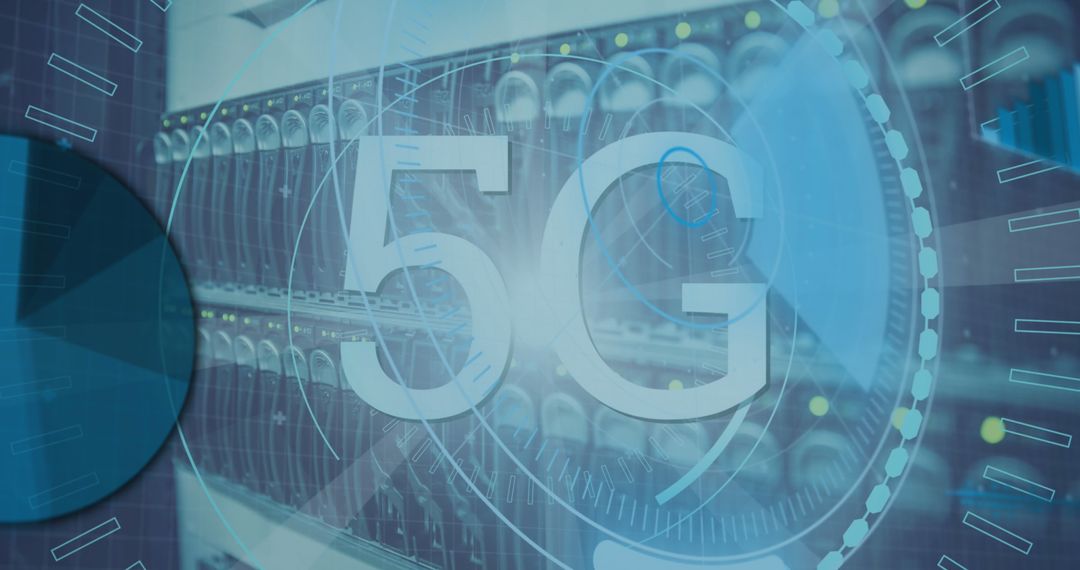 5G Technology and Data Processing in a Server Room