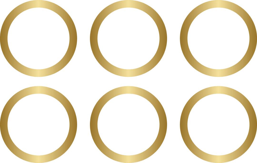 Transparent Golden Circles Pattern on Dark Background