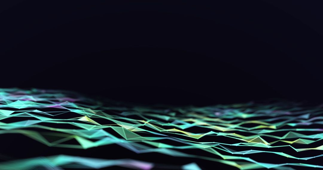 Abstract Digital Plexus Connections on Black Background