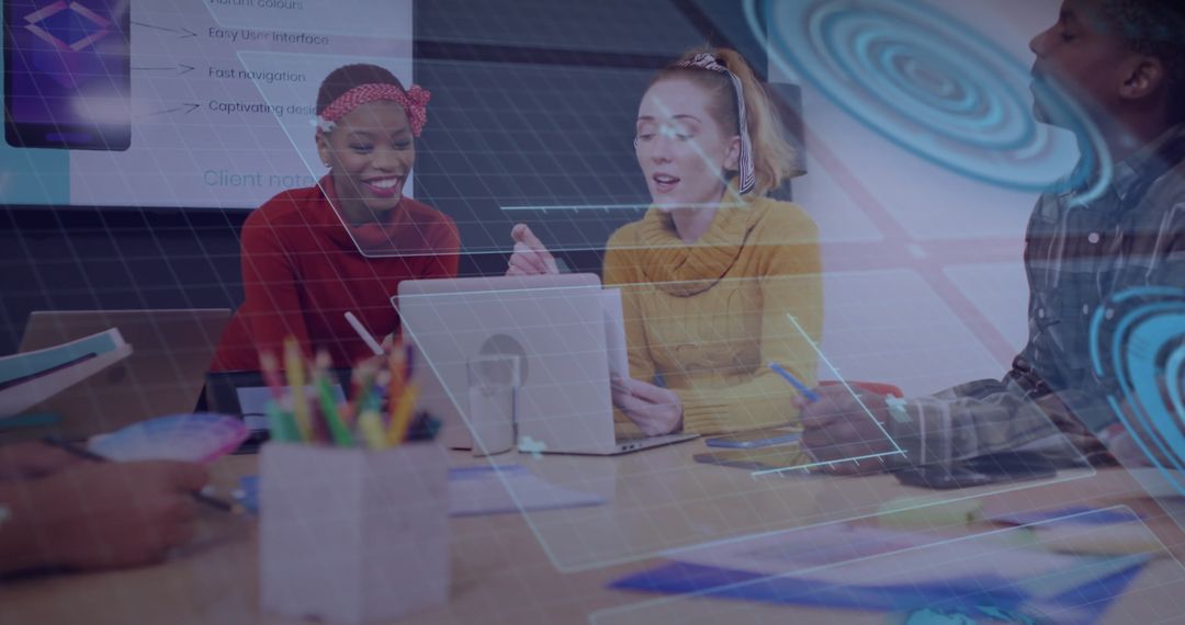 Creative Team Brainstorming Modern Design Solutions