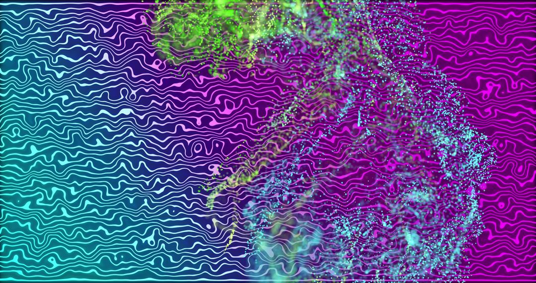 Dynamic Glowing Waves on Vibrant Colorful Background