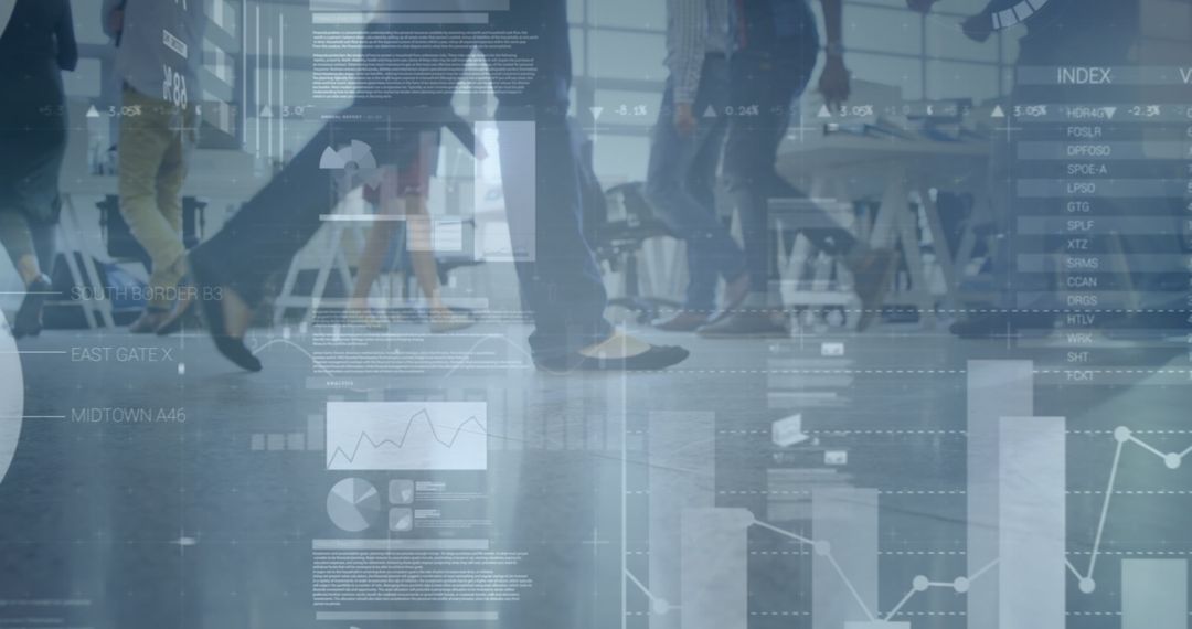 Digital Financial Interface with Dynamic Urban Movement