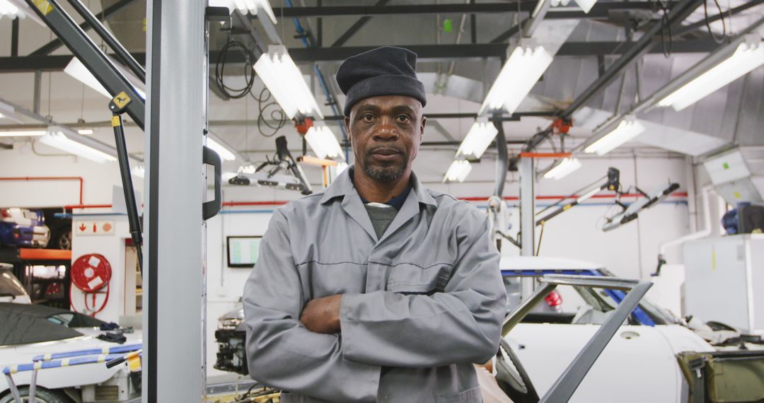 Confident Automotive Mechanic in Township Workshop