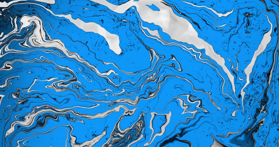 Abstract Blue and White Fluid Art Design