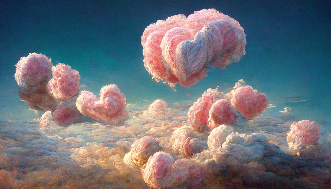 Heart-shaped Cloud Formations in Sunset Sky - Free Images, Stock Photos and Pictures on Pikwizard.com