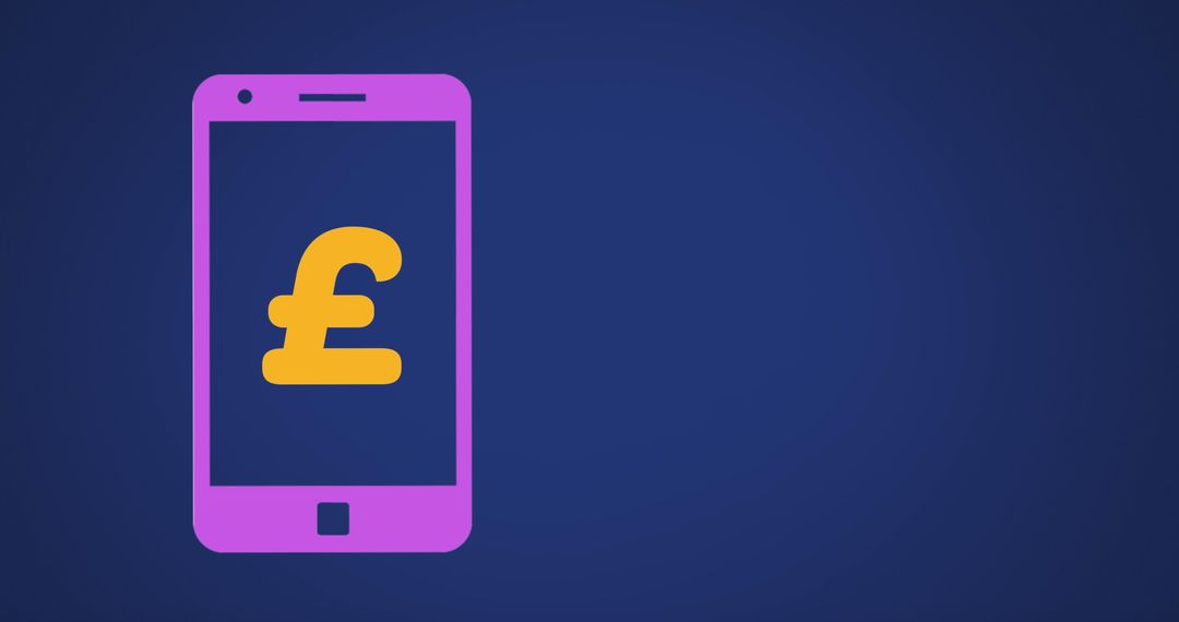 Digital Banking with Pound Sterling Symbol on Smartphone