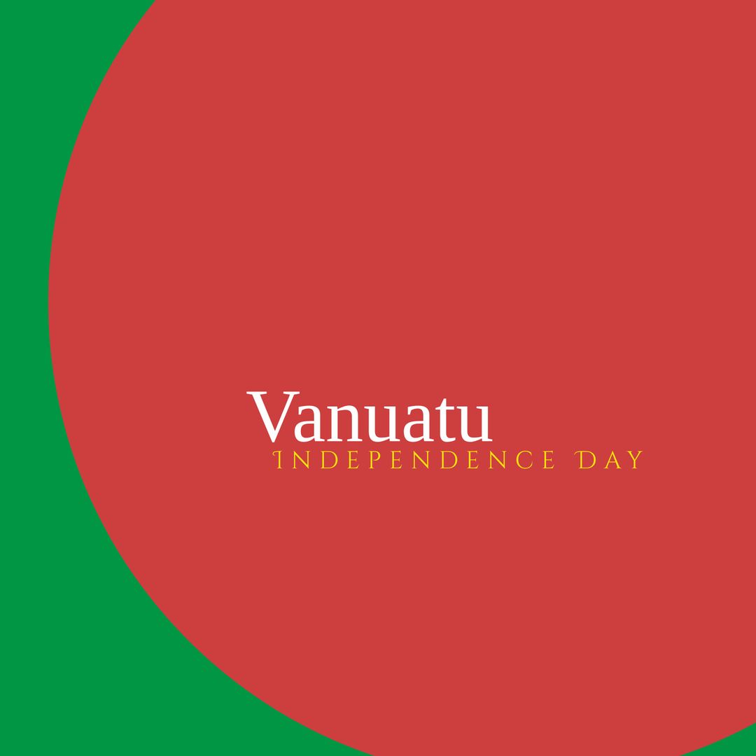 Vanuatu Independence Day Celebration Red and Green Background