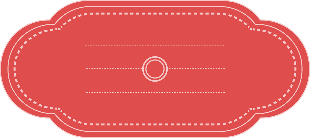 Red badge design with copy space on transparent background