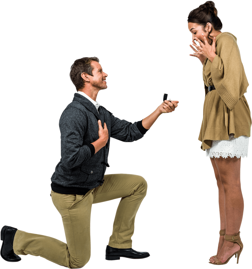 Surprised Moment in Transparent Engagement Proposal