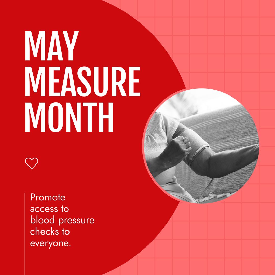 May Measure Month Healthcare Poster with Blood Pressure Theme