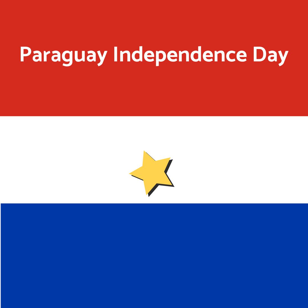 Paraguay Independence Day Celebration with Flag Illustration