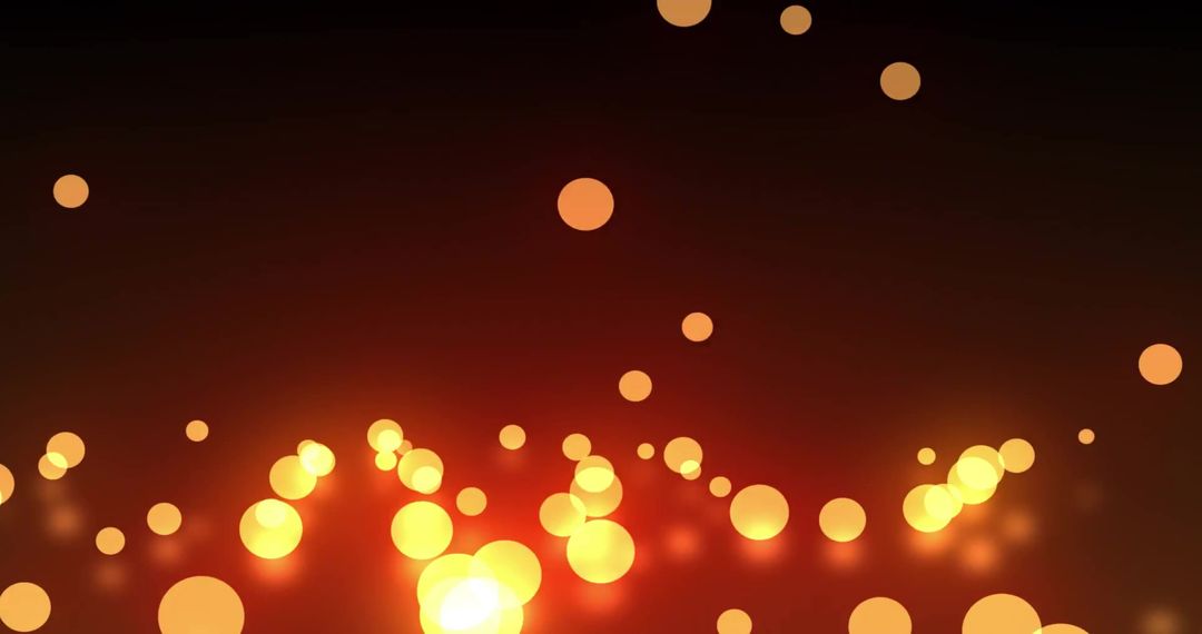 Abstract Light Spots on Black Background Creating Depth