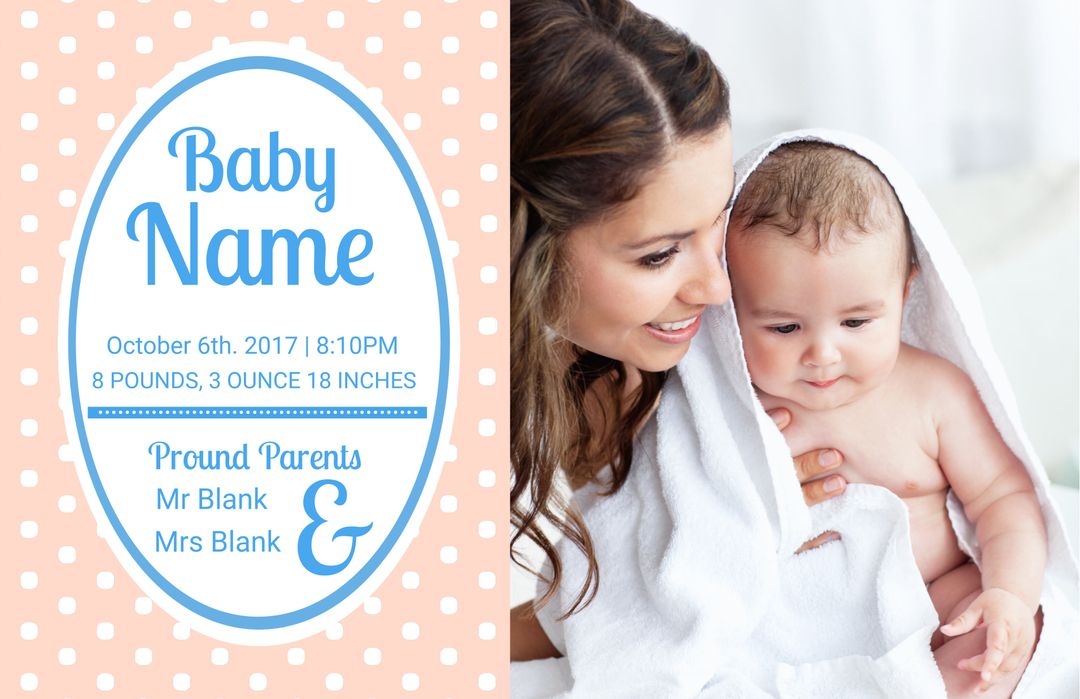 Tender Moment Between Mother and Child for Birth Announcement