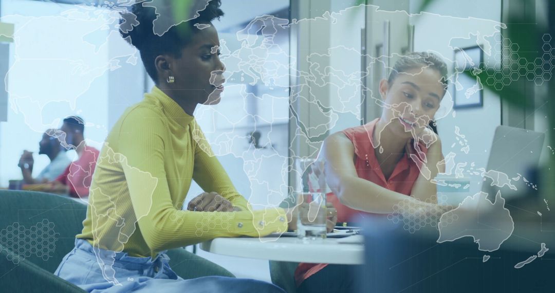 Collaborative Business Meeting in Modern Office with Global Vision