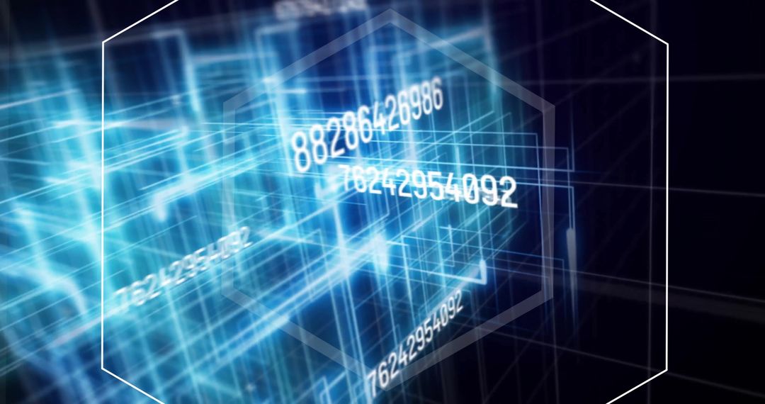 Futuristic Holographic Data Visualization in Motion