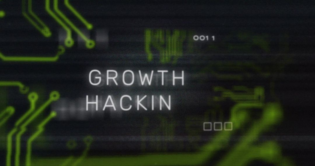 Innovative Growth Hacking Concept with Futuristic Circuit Design