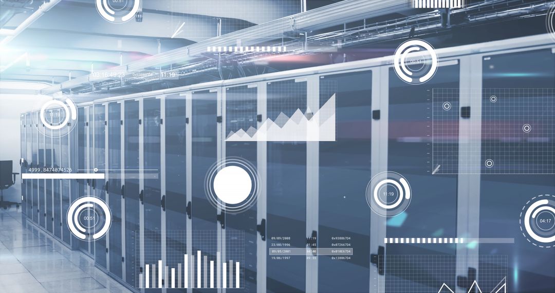 Digital Data Interfaces in High-Tech Server Room