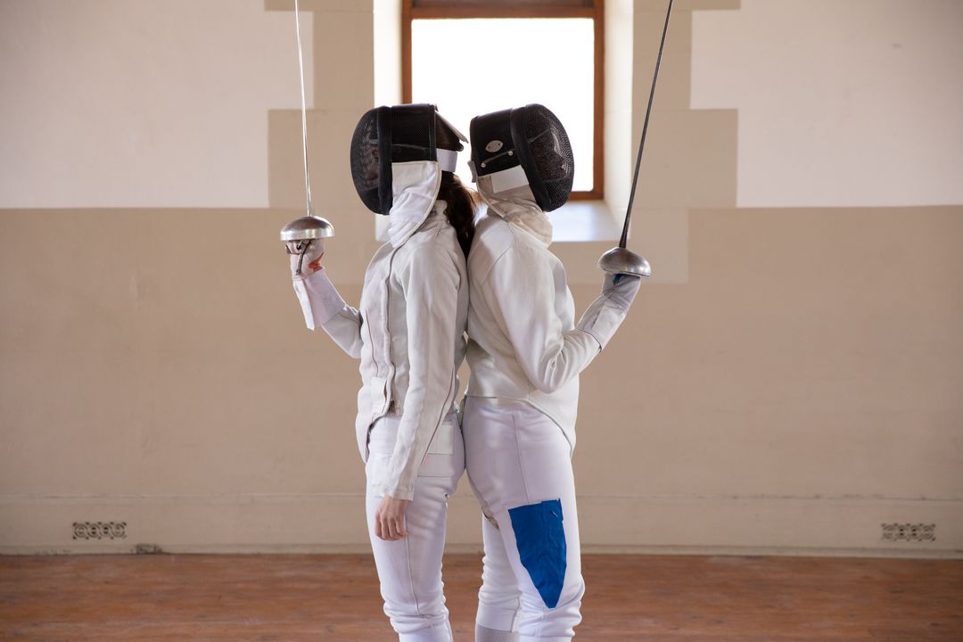 People preparing for a fencing duel - Free Images, Stock Photos and Pictures on Pikwizard.com