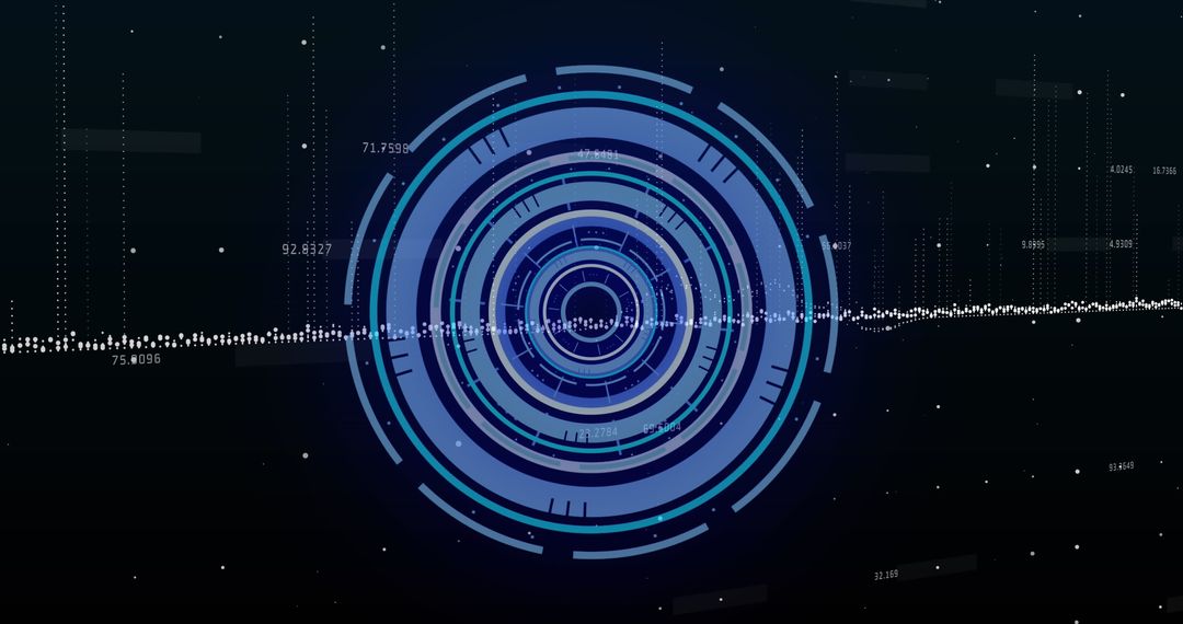 Digital HUD with Financial Data and Radial Interface