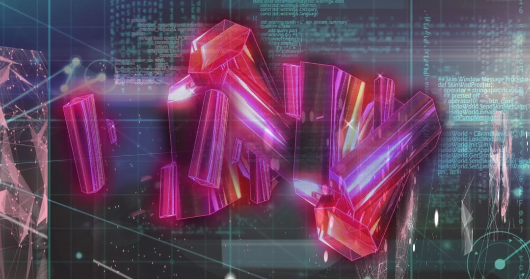 Futuristic Cyberspace Network Over Processor Board