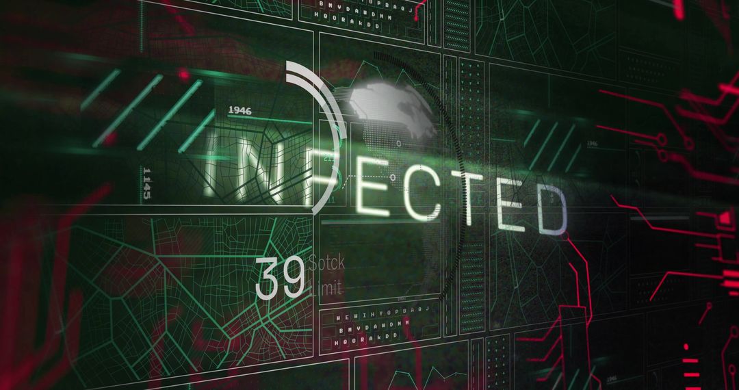 Cyber Security Breach Warning Display