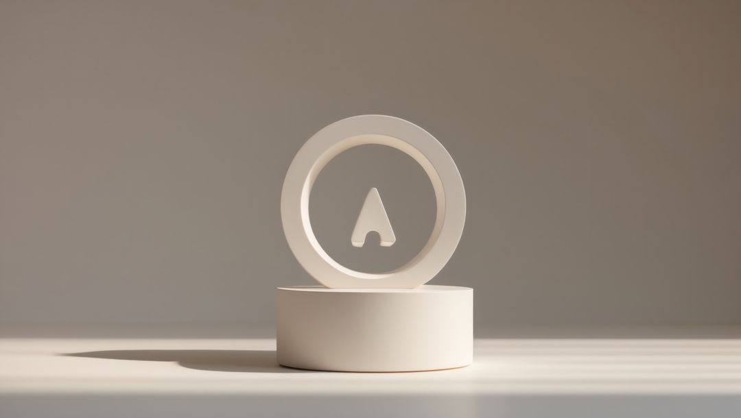 Minimalist Geometric Sculpture with Dramatic Shadows