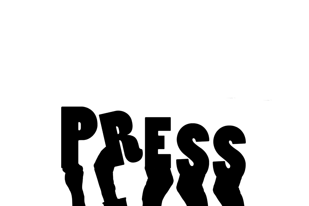 Press Button With Peace Hand Gesture on Transparent Background