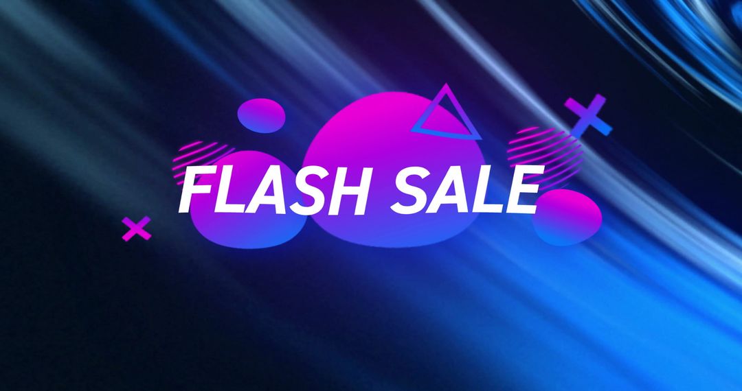 Flash Sale Announcement with Bold Colors and Dynamic Design