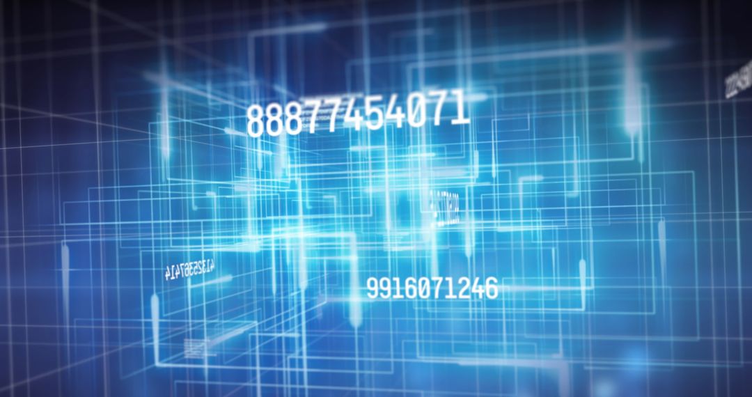 Dynamic Visualization of Digital Data Processing With Changing Binary Numbers - Free Images, Stock Photos and Pictures on Pikwizard.com