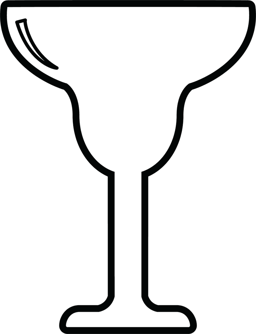 Transparent Wine Glass Outline Vector Cherishing Elegance