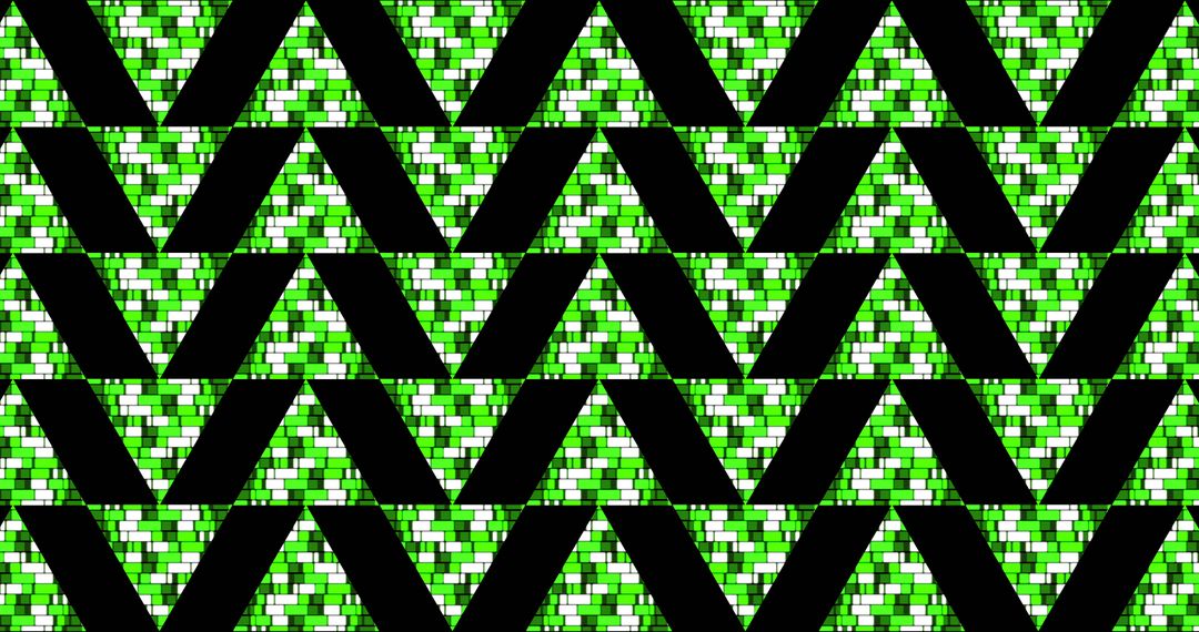 Dynamic Green Triangles Animation on Black Background