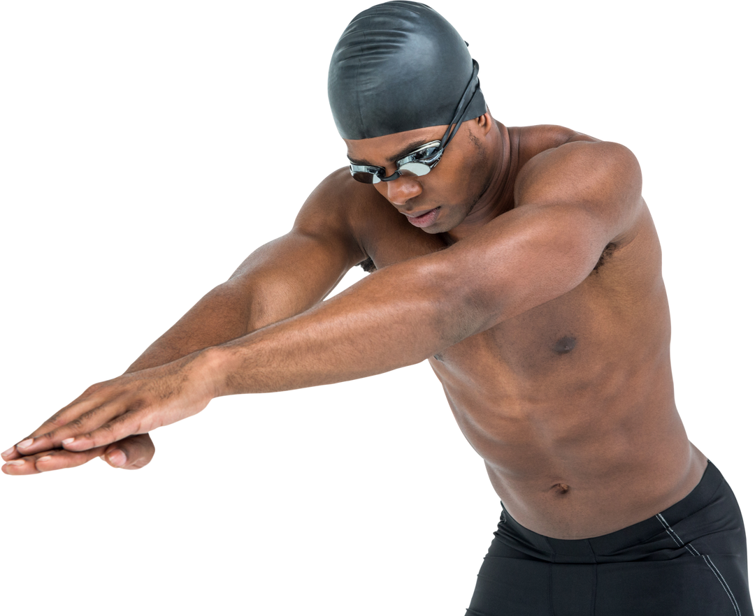 Transparent Swimmer in Diving Posture Isolated on White Background - Download Free Stock Images Pikwizard.com