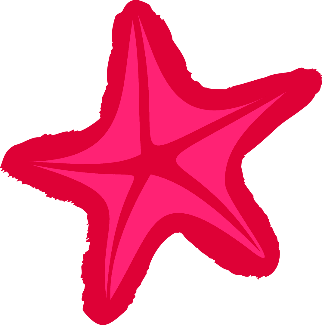 Minimalist Pink Star Icon on Transparent Background