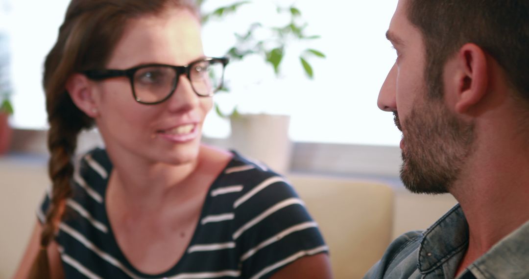 Colleagues Engaging in Friendly Conversation