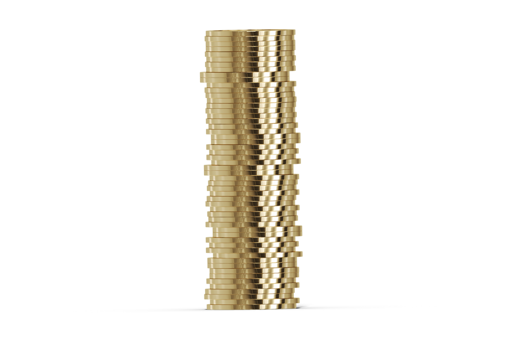 Transparent Tall Stack of Shiny Gold Coins for Wealth and Finance Concepts - Download Free Stock Images Pikwizard.com