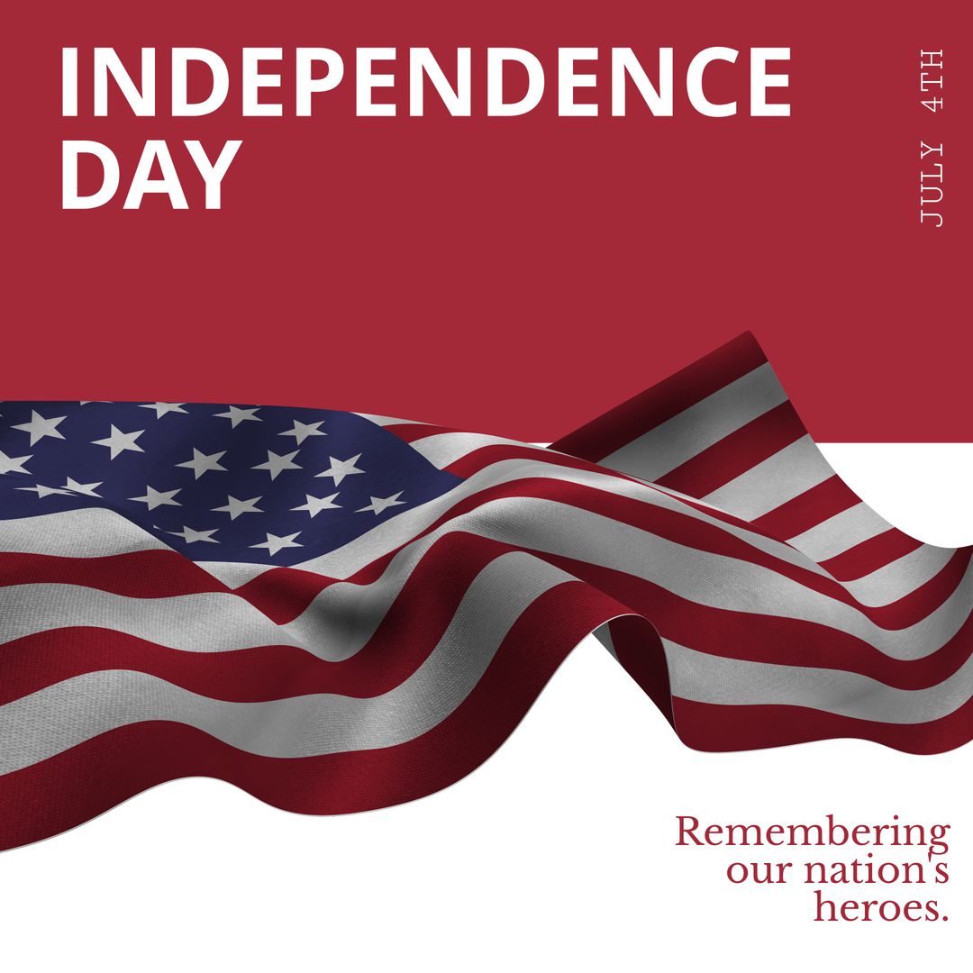 Independence Day Celebration with Waving USA Flag