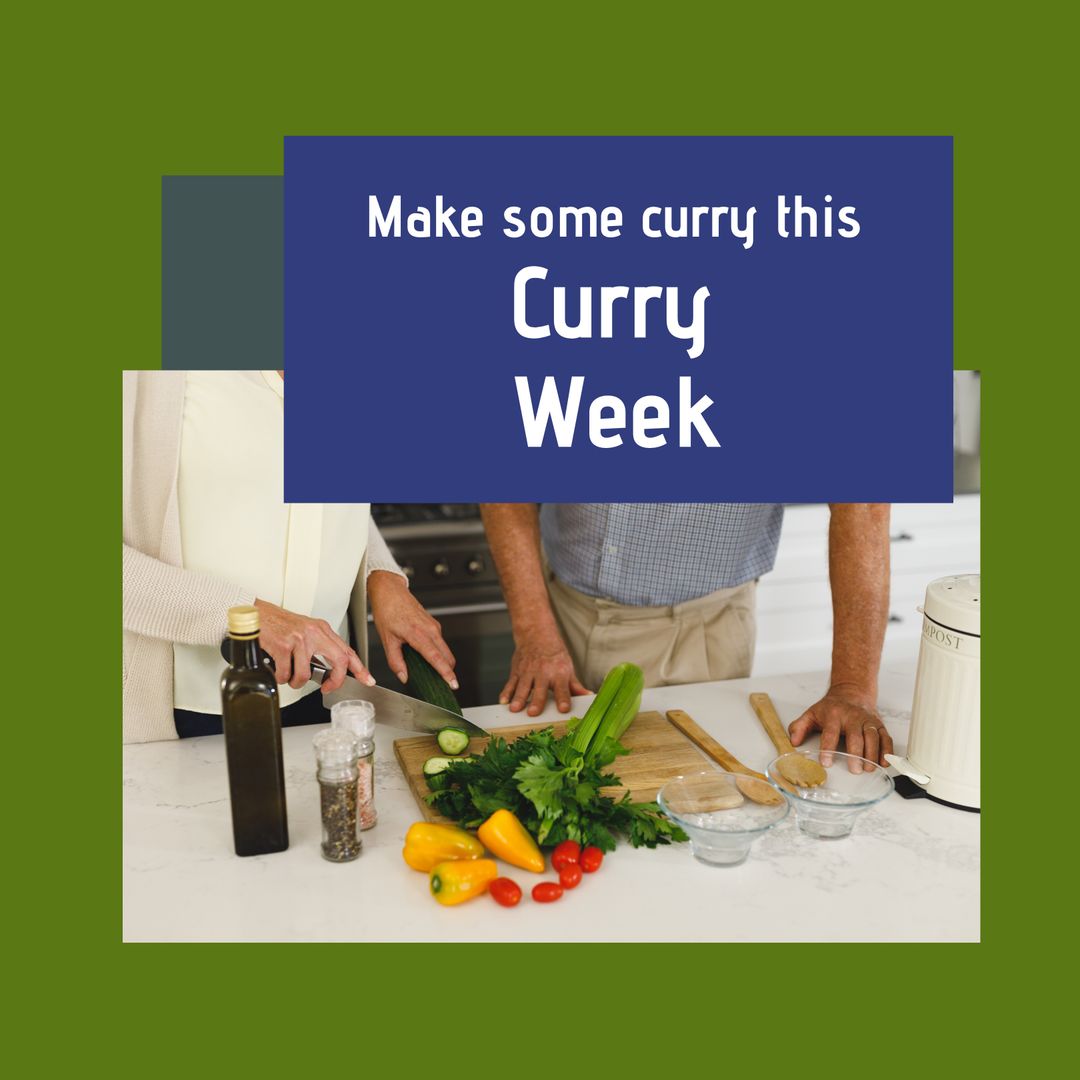 Curry Week Promotion With Couple Cooking in Kitchen