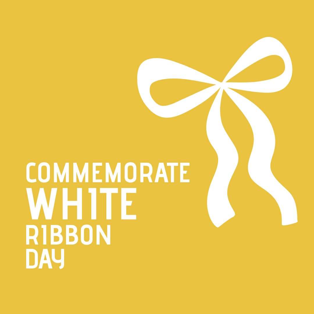 Commemoration Illustrative Poster for White Ribbon Day - Download Free Stock Templates Pikwizard.com