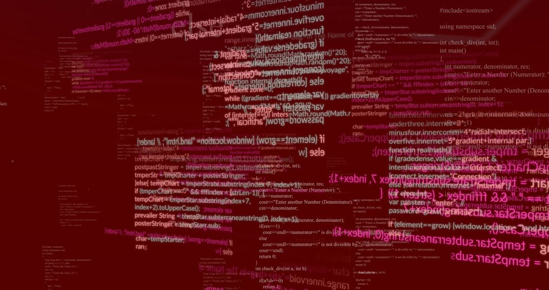 Colorful Floating Code Lines in Futuristic Digital Space